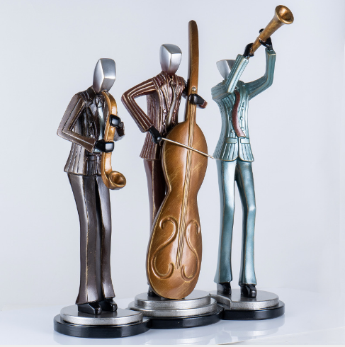 北欧人物雕塑装饰品摆件 现代简约和弦悦耳家居电视酒柜摆设抽象